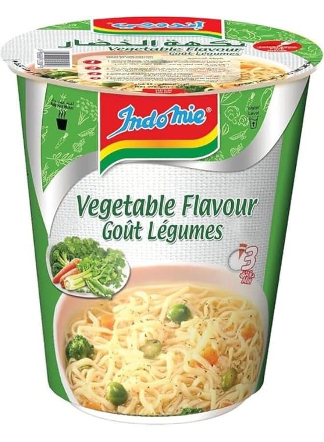 Indomie Instant Noodles Cup – Vegetable Flavour – Quick & Easy Ready Meal – Light & Savory Taste – 60g (٣)
