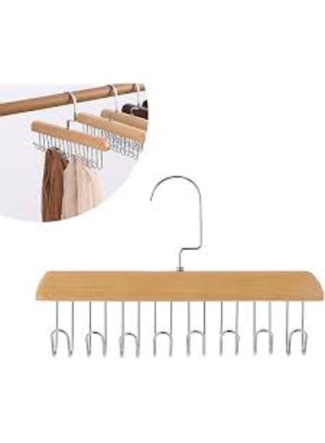 Smart Clothing Organizer and Hanger with 8 Hooks for Easy Storage of Scarves, Underwear, Pants, and Ties – Space-Saving Multi-Use Design for an Organized Closet Closet Clothes Hangers (8)