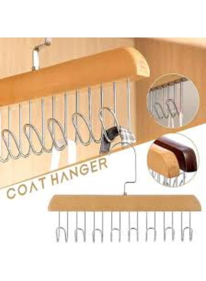 Smart Clothing Organizer and Hanger with 8 Hooks for Easy Storage of Scarves, Underwear, Pants, and Ties – Space-Saving Multi-Use Design for an Organized Closet Closet Clothes Hangers (5)