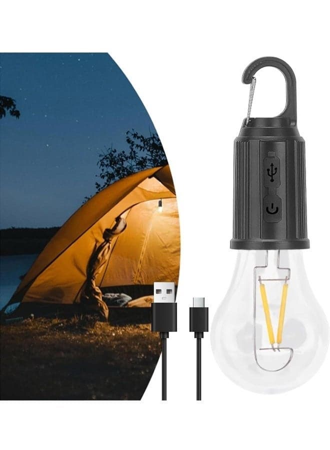 Rechargeable Outdoor LED Lantern – Portable Camping Flashlight with USB Charging, Waterproof and Multi-Mode Hanging Light – Perfect for Hiking, Camping, Emergencies, and Backyard Use-with 3 lighting modes