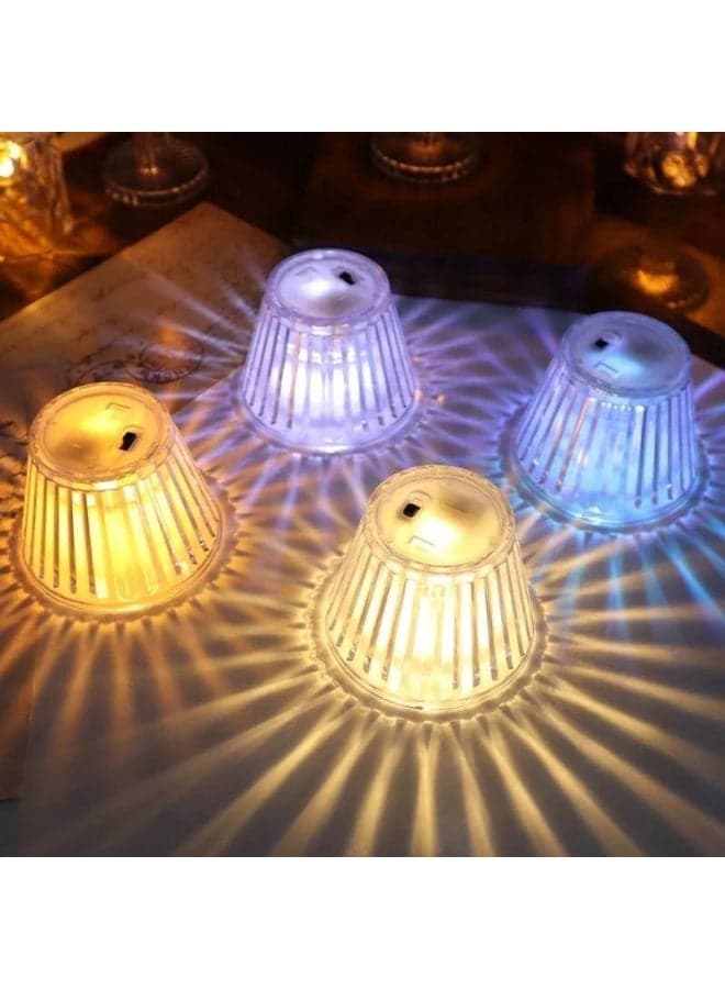 Christmas plastic crystal lamp with glowing lights and operated by clockwork stones. Size: 13 cm Home Decor Ornaments (٣)