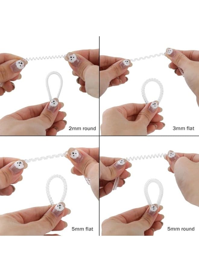 Invisible Ring 4 Size Adjuster for Wide Rings – Soft Silicone Spiral Ring Tightener Set – Prevent Ring Slipping – Comfortable Fit for Men Women Wedding Jewelry Women's Rings (٦)
