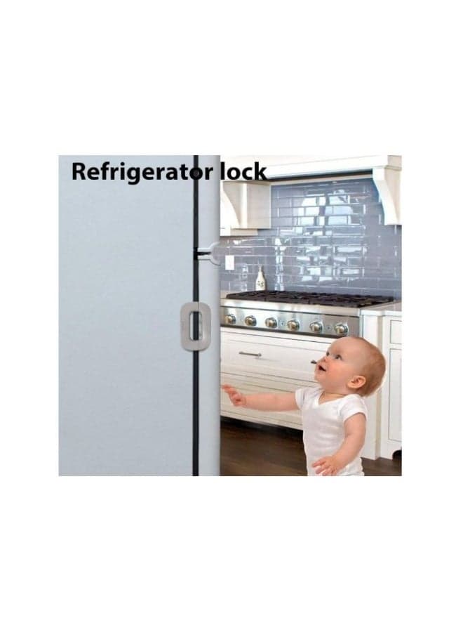 Refrigerator and freezer door safety lock for child protection, anti-pinch protection, anti-opening, suitable for refrigerators, cabinets, cupboards and doors, easy to install (7)