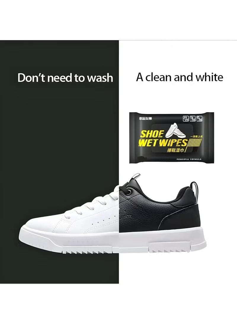 Shoe Shine Wipes Quick Cleaning Wet Wipes for Sneakers Shoes Sandals Leather Shoes Travel-Friendly Shoe Cleaner for Dirt Removal and Polishing Fast and Convenient Shoe Care Solution - 80pcs (3)