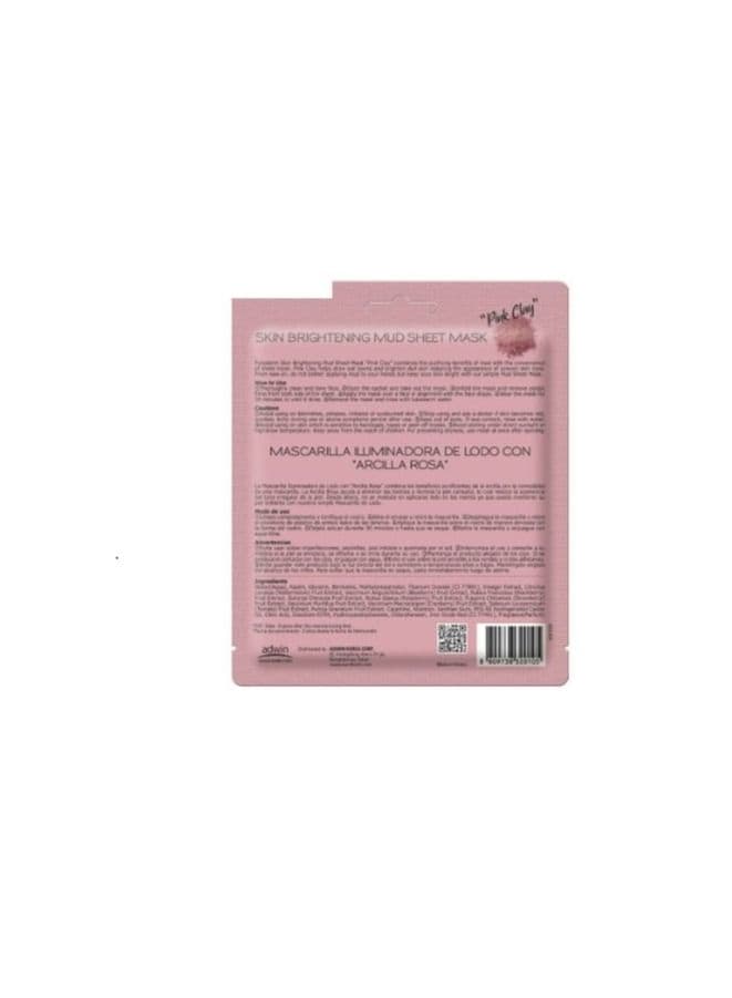 Pink Clay Skin Brightening Mud Sheet Mask 1 Pcs -15G ADS 834 (2)