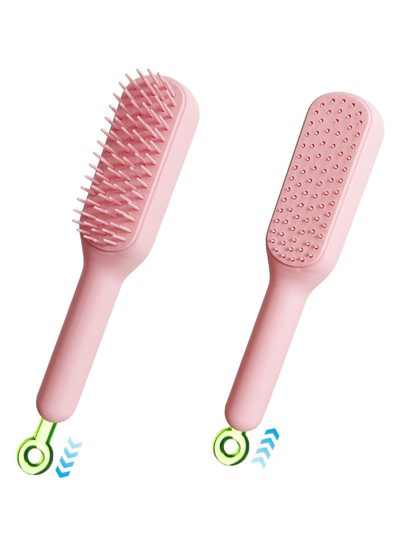 Self-Cleaning Hairbrush with Retractable Anti-Static Bristles, Styling Tools for All Hair Types Hair Brushes
