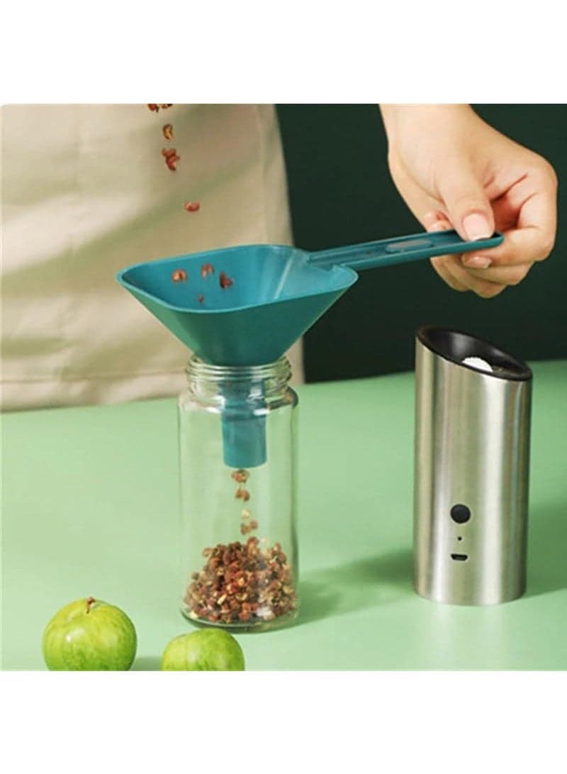 Setitools 5-in-1 Multipurpose Kitchen Tool Set – Egg Yolk Separator, Measuring Spoons, Strainer, Garlic Press, and Holder Cup – Sky Blue and Orange Measuring Tools & Scales (٤)