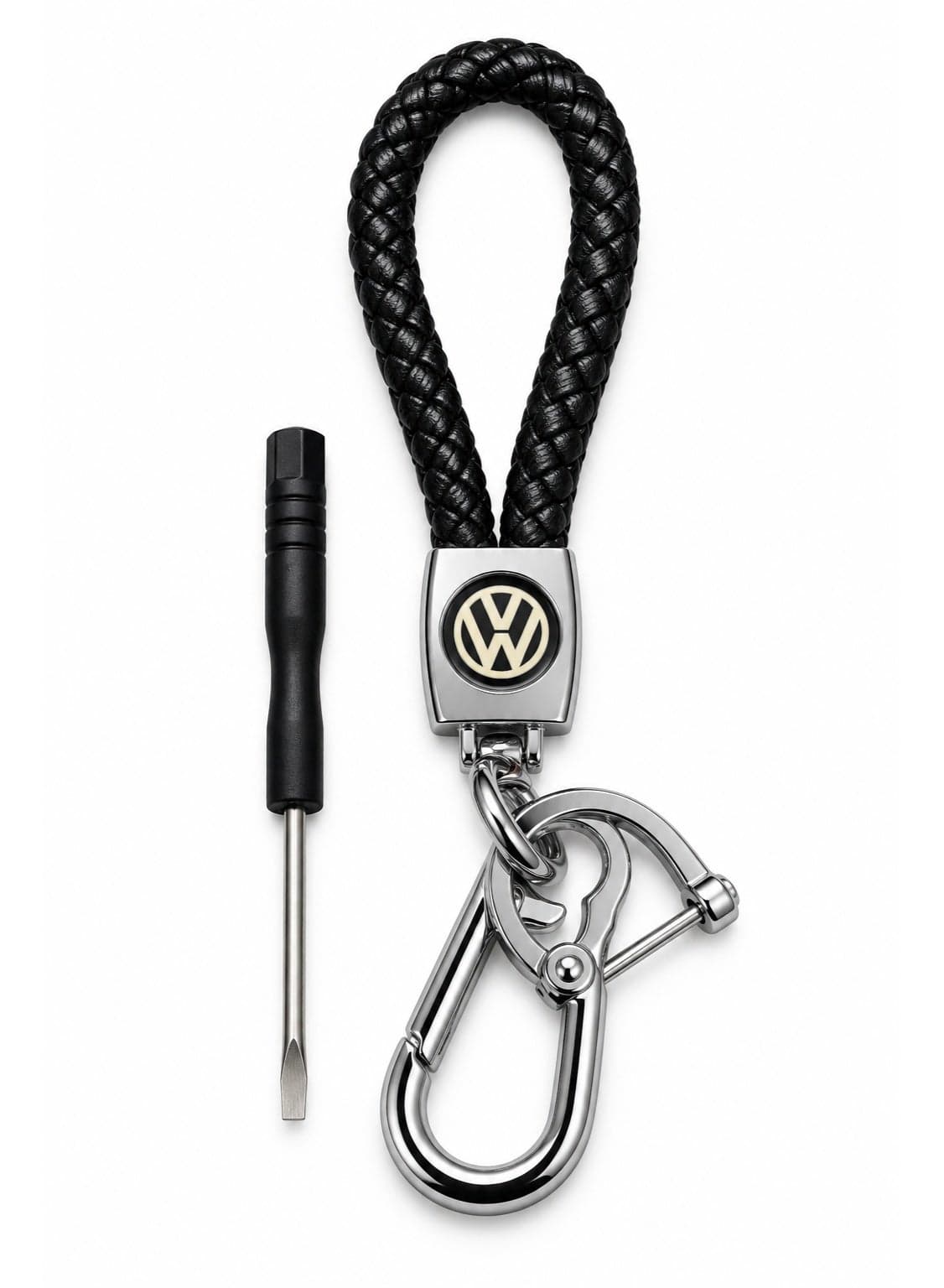 braided leather keychain – Volkswagen Key Chains