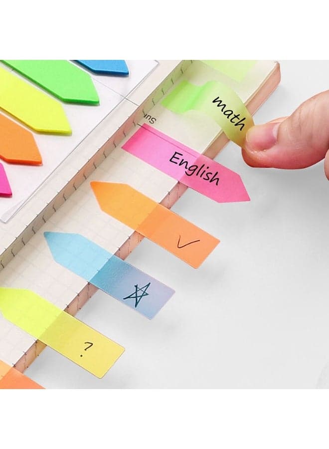 Transparent Page Flags, Arrow Sticky Tabs, 5 Neon Colors, 25×5 Pads Sticky Notes (٧)