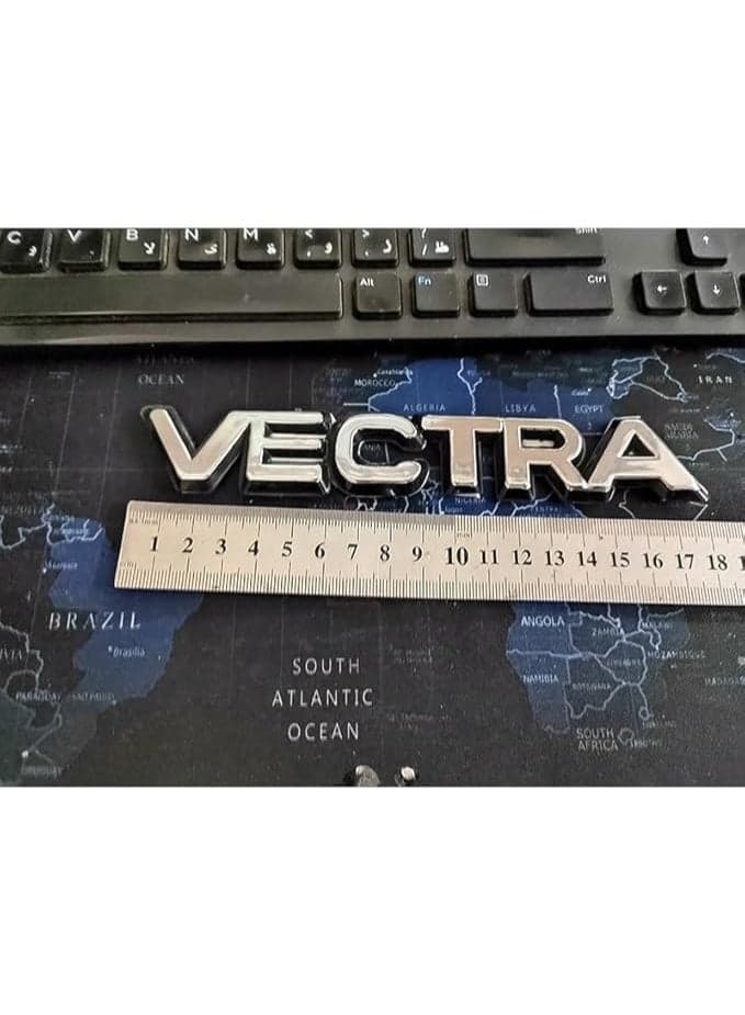 3d Prominent Car Logo Tag Sticker Compatible with OP Vectra Silver in Black Decals & Bumper Stickers (٣)