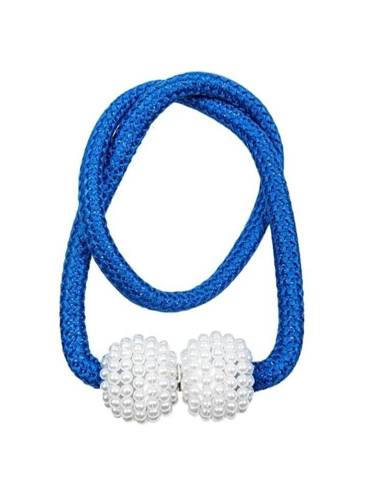 Pearl curtain tiebacks, blue color, 2 pieces Drapery Hardware