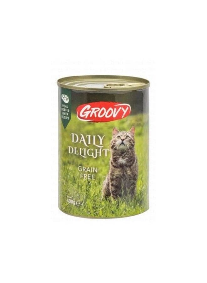 Groovy Daily Delight Wet Cat Food with Beef & Liver400g Pet Supplies