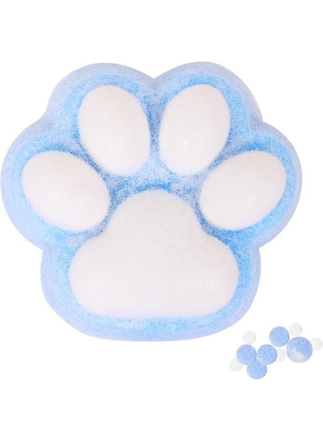 1pcs Blue Squishy Cat Paw Squishy Toy,5 Inches Big FuFu cat Squeeze Paw,Cute Soft Squeeze Fidget Toys Squeeze Toys for Stress Relief Pinch Family Toys Gifts for Kids Adults