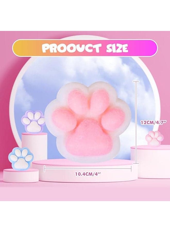 1pcs Blue Squishy Cat Paw Squishy Toy,5 Inches Big FuFu cat Squeeze Paw,Cute Soft Squeeze Fidget Toys Squeeze Toys for Stress Relief Pinch Family Toys Gifts for Kids Adults (٣)