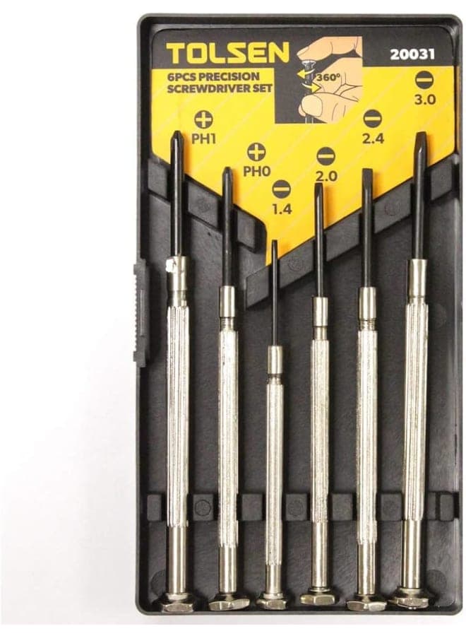 TOLSEN 15020031 Set of screwdriver clocks p/r 6 s metal