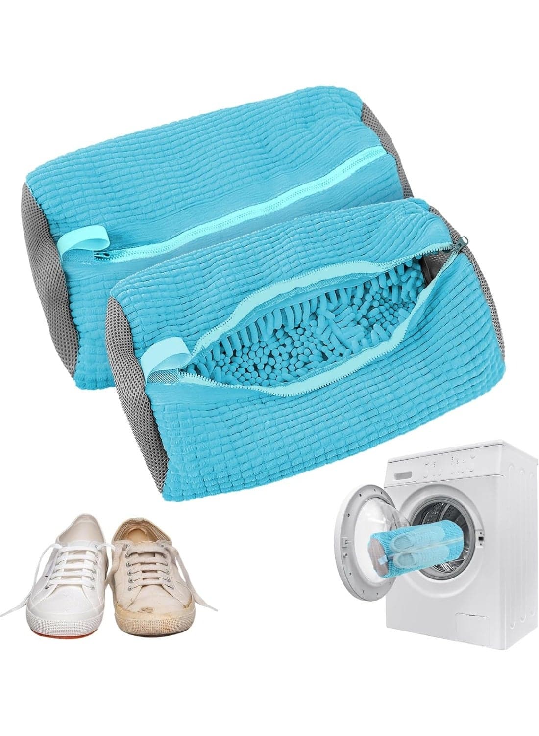 Shoe Washing Machine Bag, Shoe Laundry Bag-Reusable, Hangable, Shoe Bag For Washer And Dryer, Shoe Bag For Washing Machine For All Shoe Types And Sizes Travel Laundry Bags (٣)