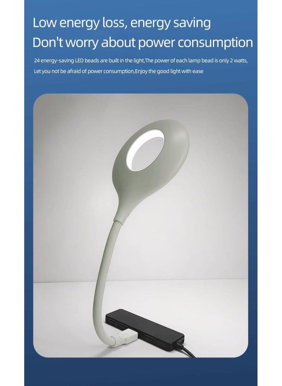 LED Voice Controlled Night Light USB Energy-Saving Desk Light Voice Sensor Atmosphere Light Emergency Lighting Flashlights (٤)