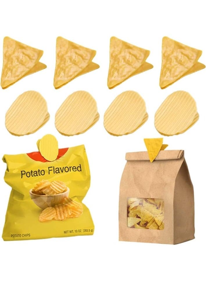 Cute Chip Clips Food Bag Sealer Sealing Clips,Potato Shaped Chip Funny Sealing Clip for Kitchen Food Storage,Snacks Bag Sealer Sealing (Round) Money Clips