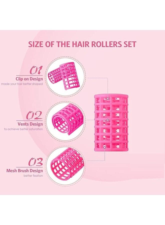 Plastic Hair Styling Rollers - Magic Hair Curlers - 4 Pcs Color may vary