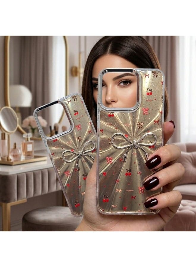 Shockproof And Scratch-Resistant Back Cover Compatible With Oppo A5 Pro 4G Features A Glossy Design With A Bow.