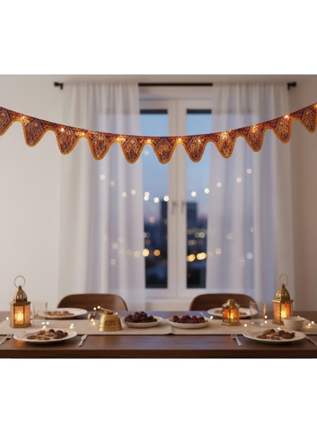 بلتكانة ديكور بيضاوية الشكل باللون الأحمر – طول 2.5 متر لتثبيت الستائر Draperies & Curtains