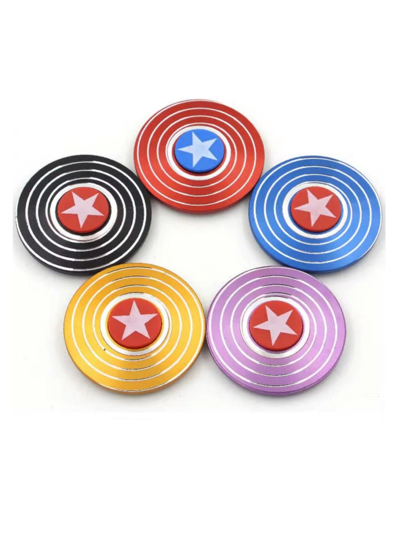 Metal spinner toy to relieve stress for adults and children, multi-colored, one piece Fidget Spinners (٣)