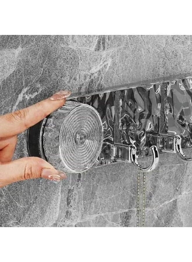 Multi-Purpose Wall & Door Hook Rack – 5 Movable Hooks Transparent Design Hardware (4)