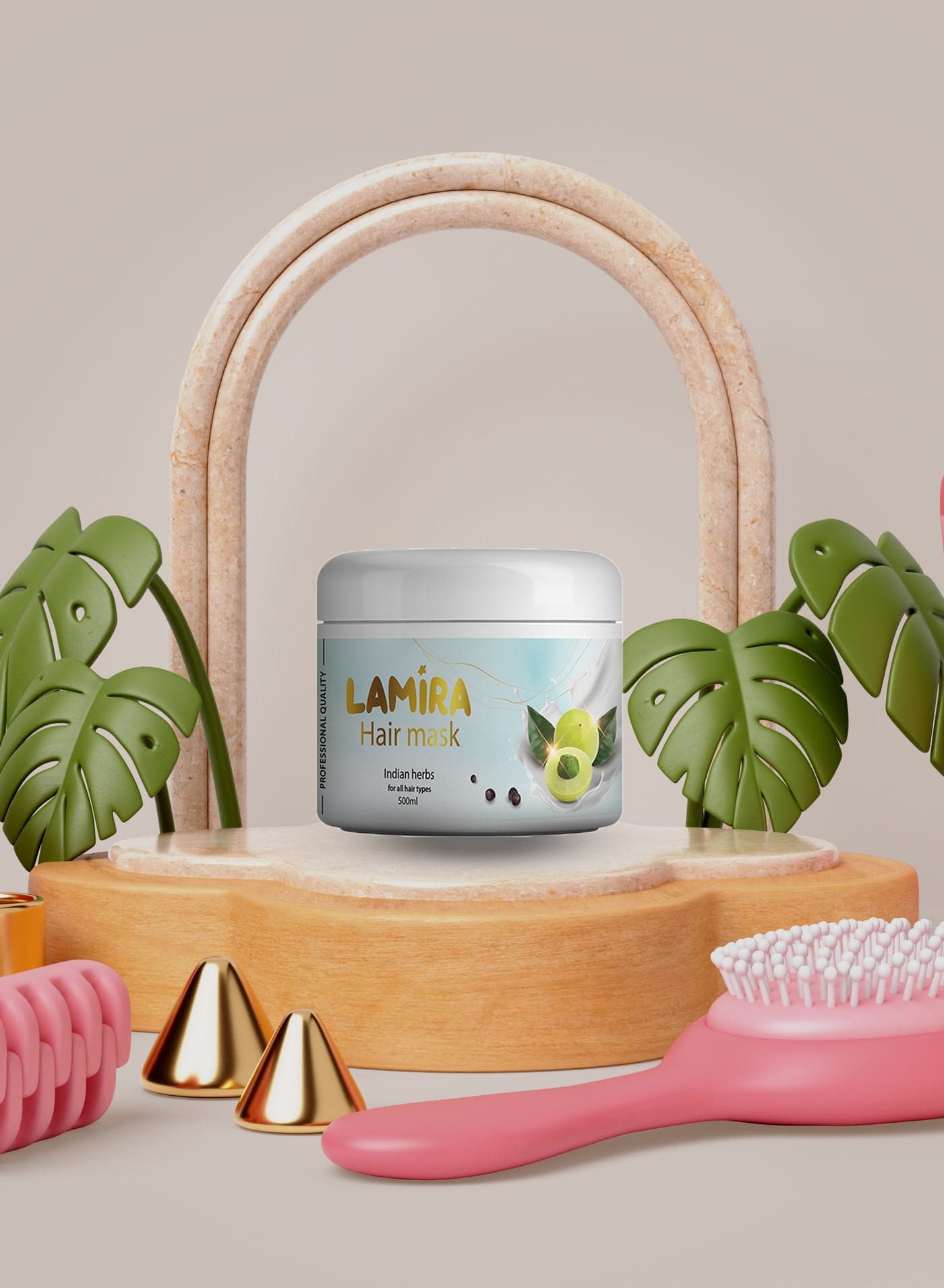 Lamira Hair Mask with Indian Herbs 500ml – Nourishment & Shine (4)