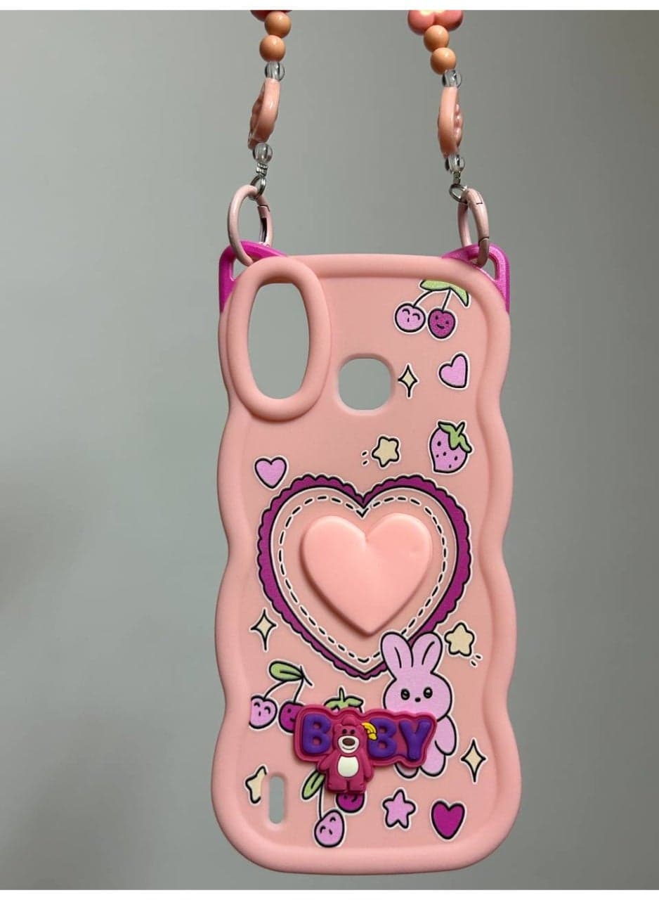 A new cartoon-style back cover in the shape of a heart with the word "BABY" on it, compatible with the Infinix Smart 4 - X653 phone. Cases & Covers