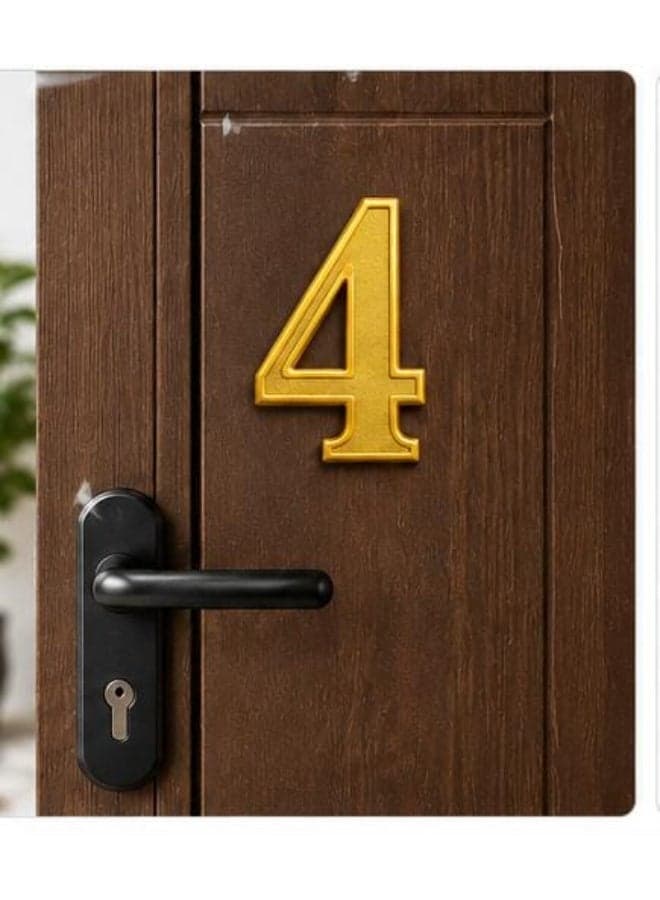 Self-adhesive door number – number plate for houses, apartments, villas, and compounds – installation without drilling Hardware (2)