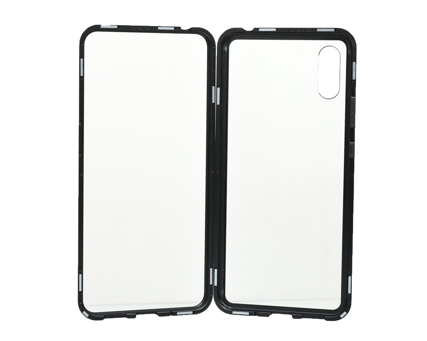 Strong Magnetic Phone Case with 360° Protection & Shock Absorption for Xiaomi Redmi 9A - Black Cases & Covers (٣)
