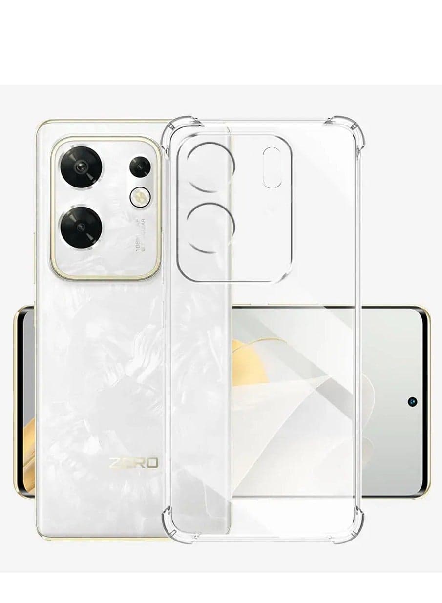 Case Compatible with Infinix Zero 30 4G, Cover Silicone Transparent TPU Gorilla Anti-shock Protector Camera Shockproof Corners - Clear (3)