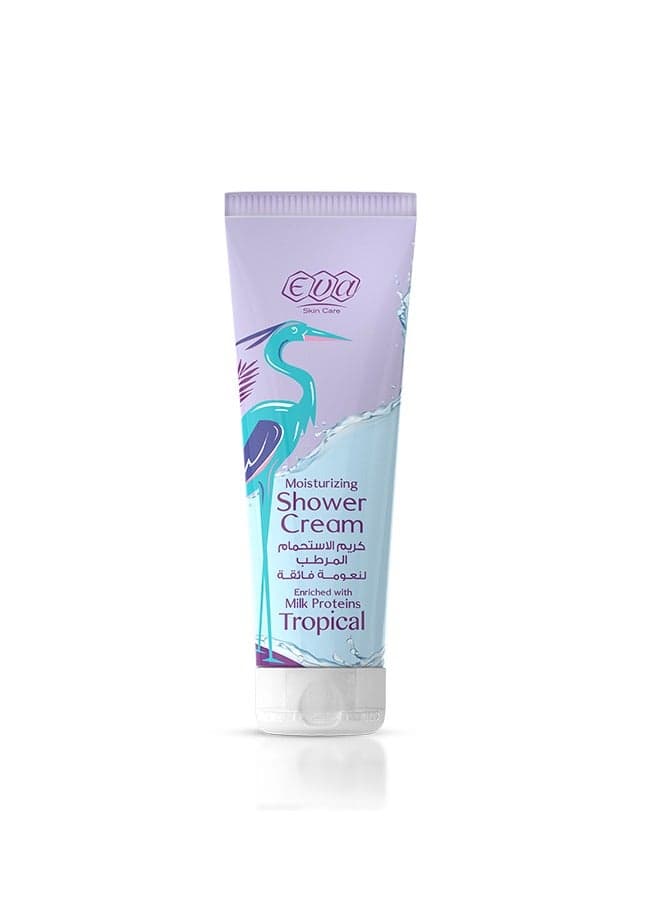 Skin Care Moisturizing Shower Cream Enriched with Milk Proteins Tropical 250ml Shower Gels & Body Wash
