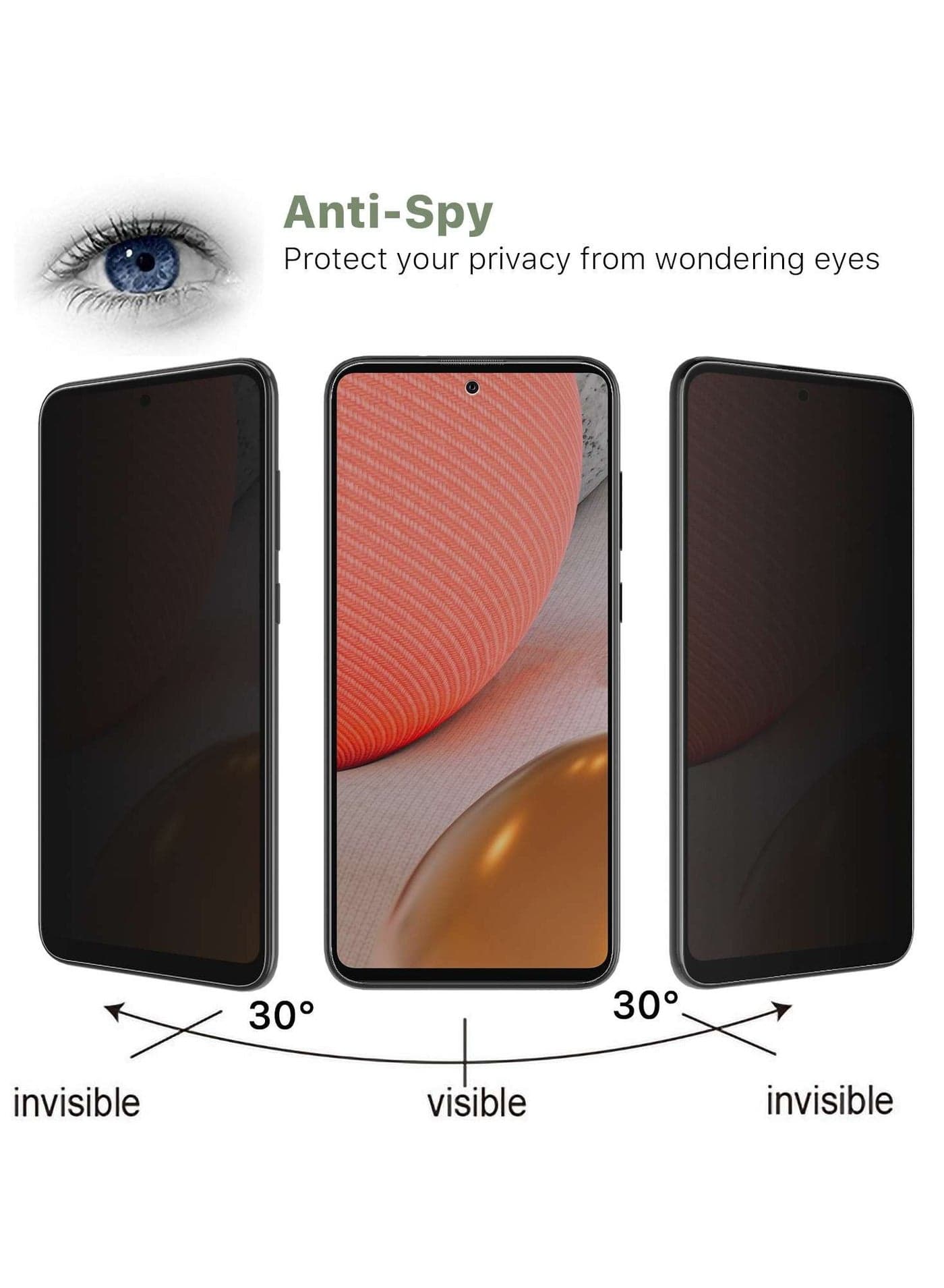 Screen Anti-Spy Tempered Glass Screen Protector for iPhone X/Iphone 11 Pro Anti-Spy Tempered Glass Film, 9H Hardness, Anti-Scratch, Privacy Screen Protector Big Edge Mobile Screen Protectors (9)