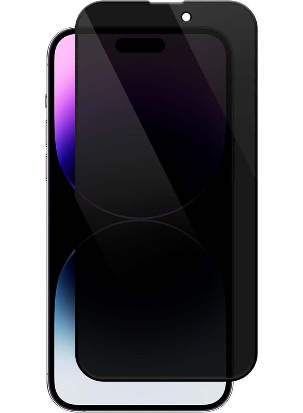 iPHONE 14 Pro MAX / iphone 15 Plus / iphone 16 Plus Glass privacy screen Protector Tempered Glass Mobile Screen Protectors (٢)