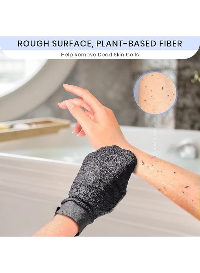 Premium Exfoliating Mitt – Korean & Moroccan Body Scrub Glove for Deep Exfoliation, 100% Vegan Viscose Washcloth for Dead Skin & Self-Tan Removal, Smooth & Renewed Skin Exfoliating Glove, Multicolor Bath Gloves (٨)
