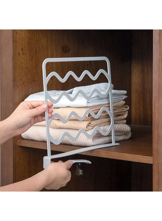 Multi-Purpose Closet Shelf Divider and Wardrobe Organizer for Scarf Tie and Towel Storage Space Saving Clothing Partition Rack for Organization (9)