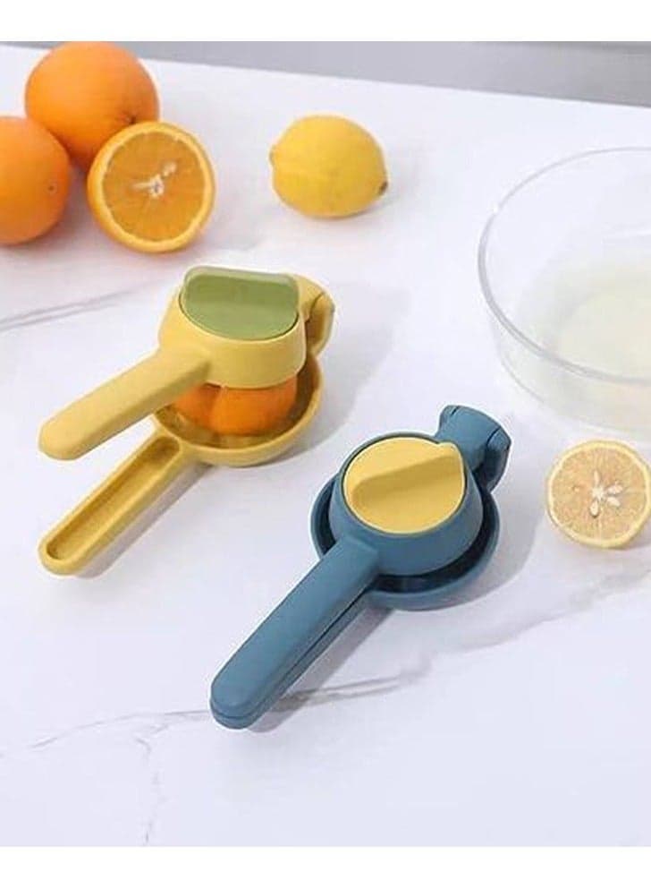 High Quality Plastic Orange Lemon Juicer Double Use Pulpless Juicer Heavy Duty Manual Use Citrus Squeezer (٦)