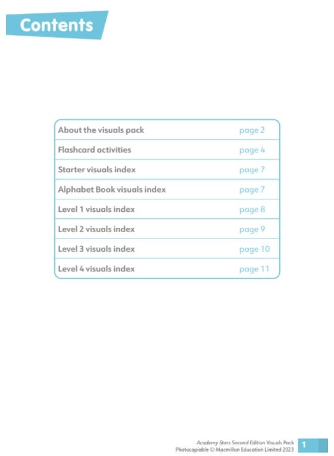 Macmillan Academy Stars Second Edition – English Course for Primary School Kids – Starter (Visual Pack) (2)