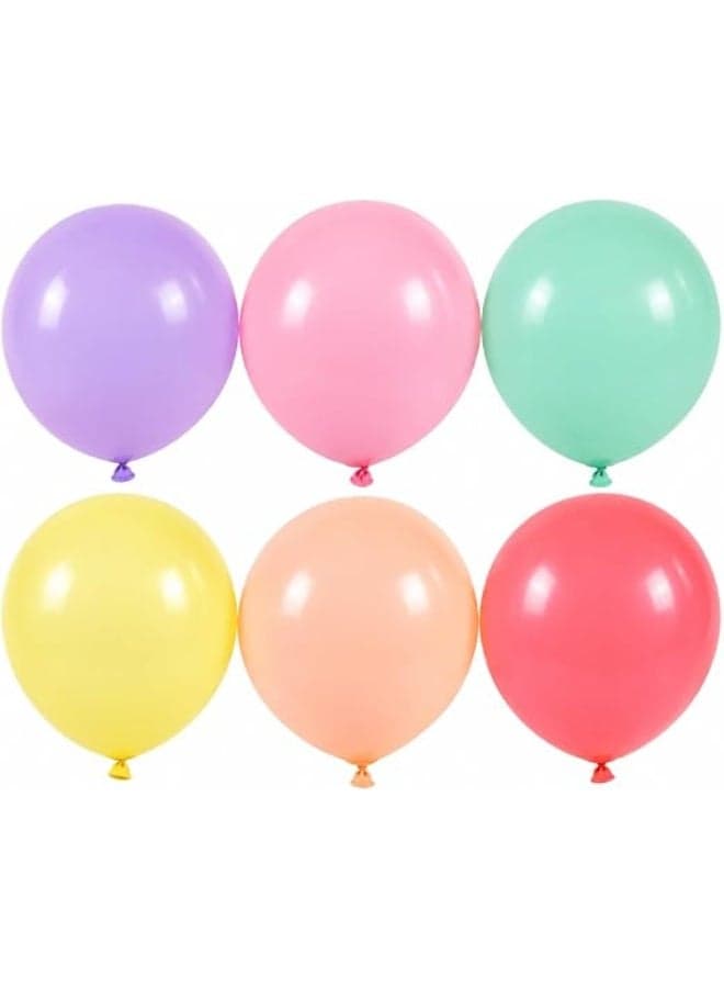 Colorful Round Balloons, Set of 6 Assorted Colors, Flexible Rubber Balloons (٣)
