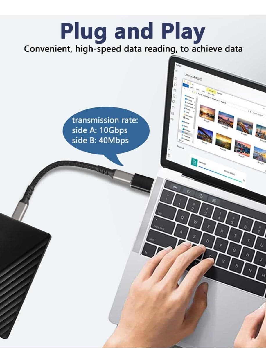 USB C Female to USB 3.2 OTG Male Adapter Converter for Phones/Laptops/Tablets, 10Gbps High-Speed, Support Connect USB Flash Drive, Card Reader, Keyboard, Mouse (٥)