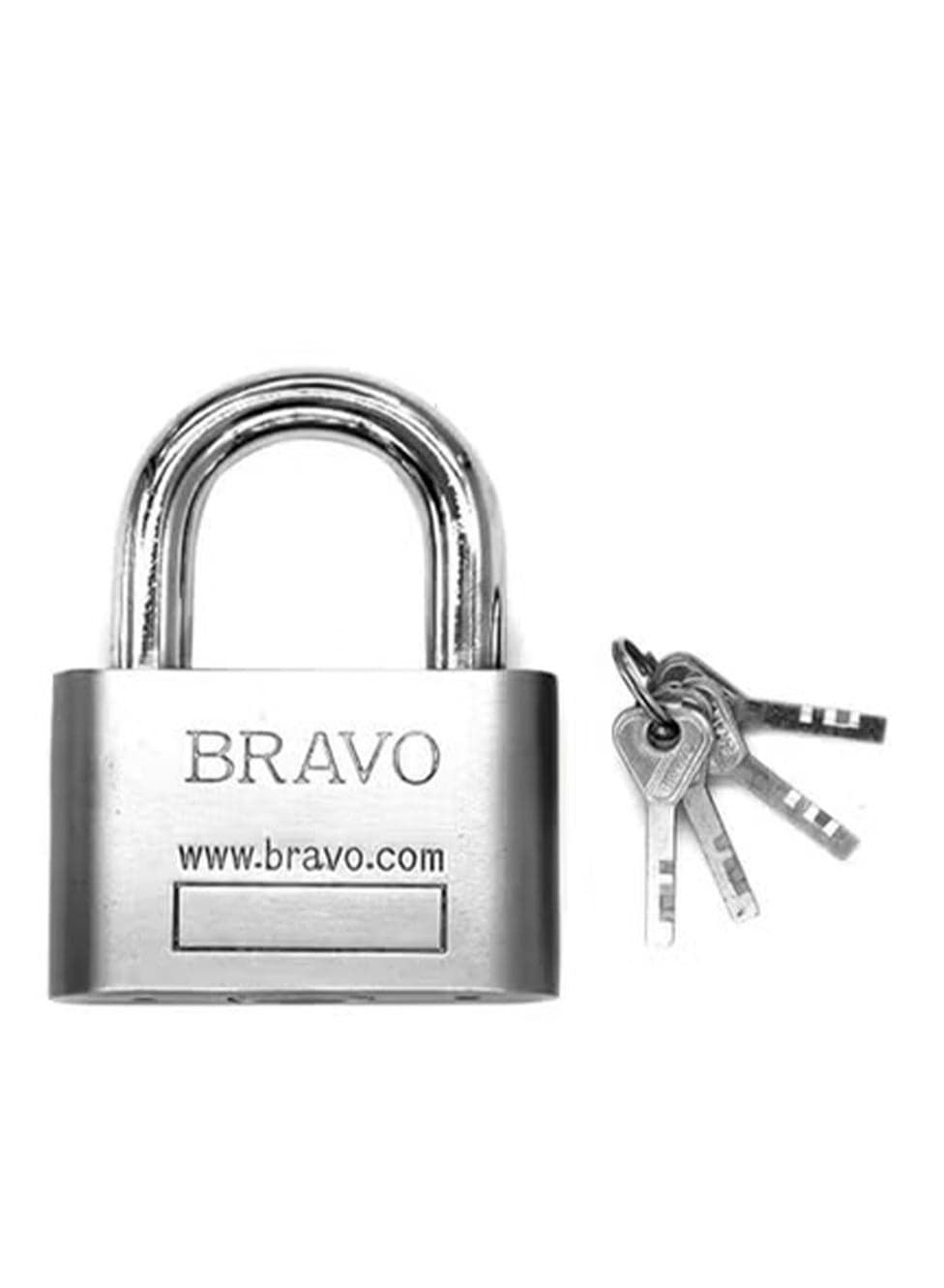 security lock a durable , tamper-evident design and is made of strong metal , for reliable performance to protect your property , Warehouses doors, 60 mm, Set of 4 Keys and 1 Lock, easy replacement and daily use - Silver Safes