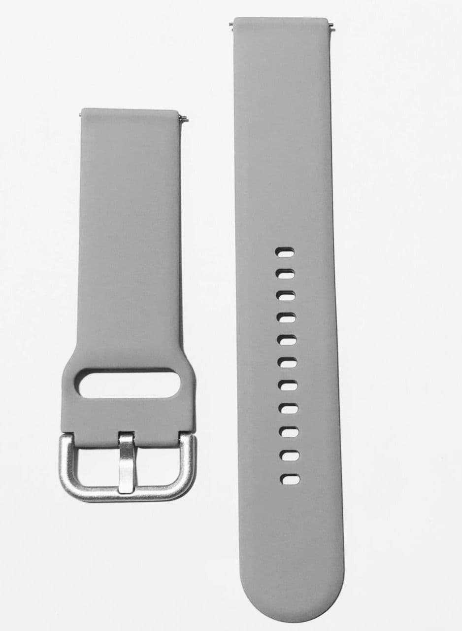 Sports Strap Silicone 22mm With A Quick Release Buckle For Samsung Gear S3 Watches Frontier/Classic 46mm Grey Smartwatch Bands (٢)