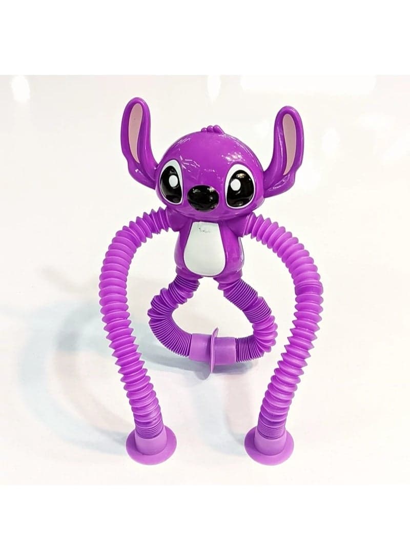 Generic Stretchy Alien Pop Tube Fidget Toy with Suction Cup Hands and Feet, 1 Piece Flexible Pull and Stretch Cartoon Figure, Bendable Sensory Toy with Extendable Arms and Legs for Kids, Creative Interactive Desk and Travel Toy Gag Toys & Practical Jokes (6)