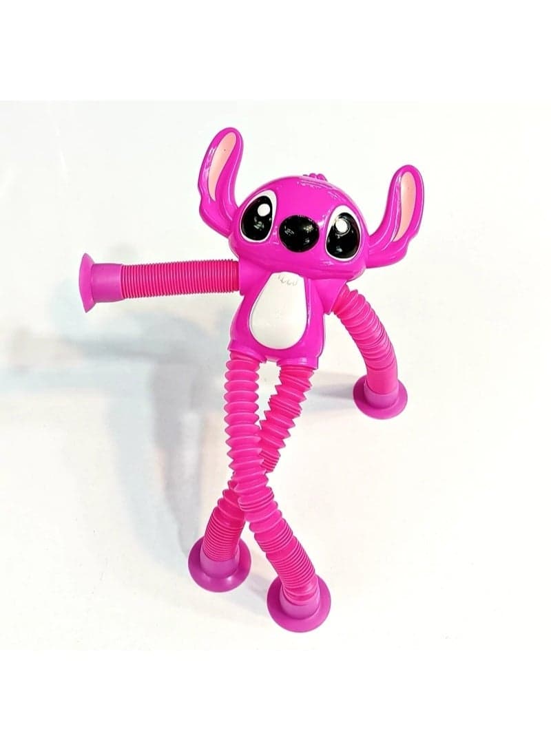 Generic Stretchy Alien Pop Tube Fidget Toy with Suction Cup Hands and Feet, 1 Piece Flexible Pull and Stretch Cartoon Figure, Bendable Sensory Toy with Extendable Arms and Legs for Kids, Creative Interactive Desk and Travel Toy Gag Toys & Practical Jokes (3)