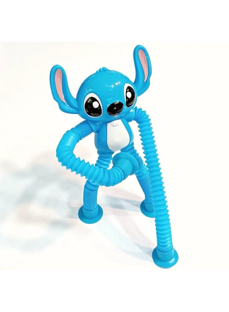 Generic Stretchy Alien Pop Tube Fidget Toy with Suction Cup Hands and Feet, 1 Piece Flexible Pull and Stretch Cartoon Figure, Bendable Sensory Toy with Extendable Arms and Legs for Kids, Creative Interactive Desk and Travel Toy Gag Toys & Practical Jokes (2)