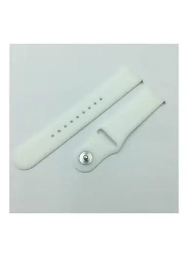 Silicone Watch For Smart Watches, 20mm - White Smartwatch Bands