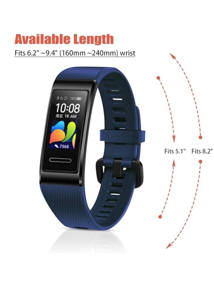 Silicone Wrist Strap Compatible for Huawei Band 3 Pro Replacement Watch Band Bracelet Compatible Smartwatch Bands (3)