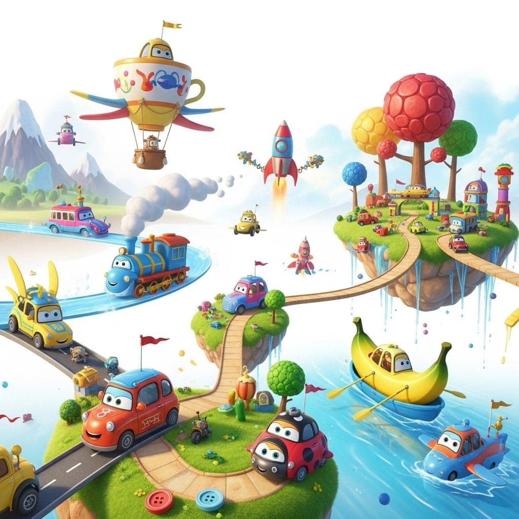 Colorful World of Vehicles Activity Playset & Book for Toddlers Drawing & Painting Supplies