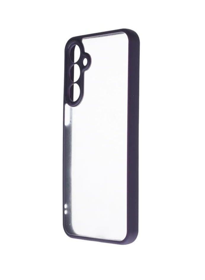 Silicone Back Phone Protection Transparent Cover With Colored Eadges For samsung a16 4g/5g - purple CFSBAT3-512 Cases & Covers (٢)